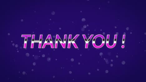 animation of thank you text over shapes