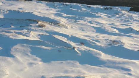 aerial view of dunes in winter