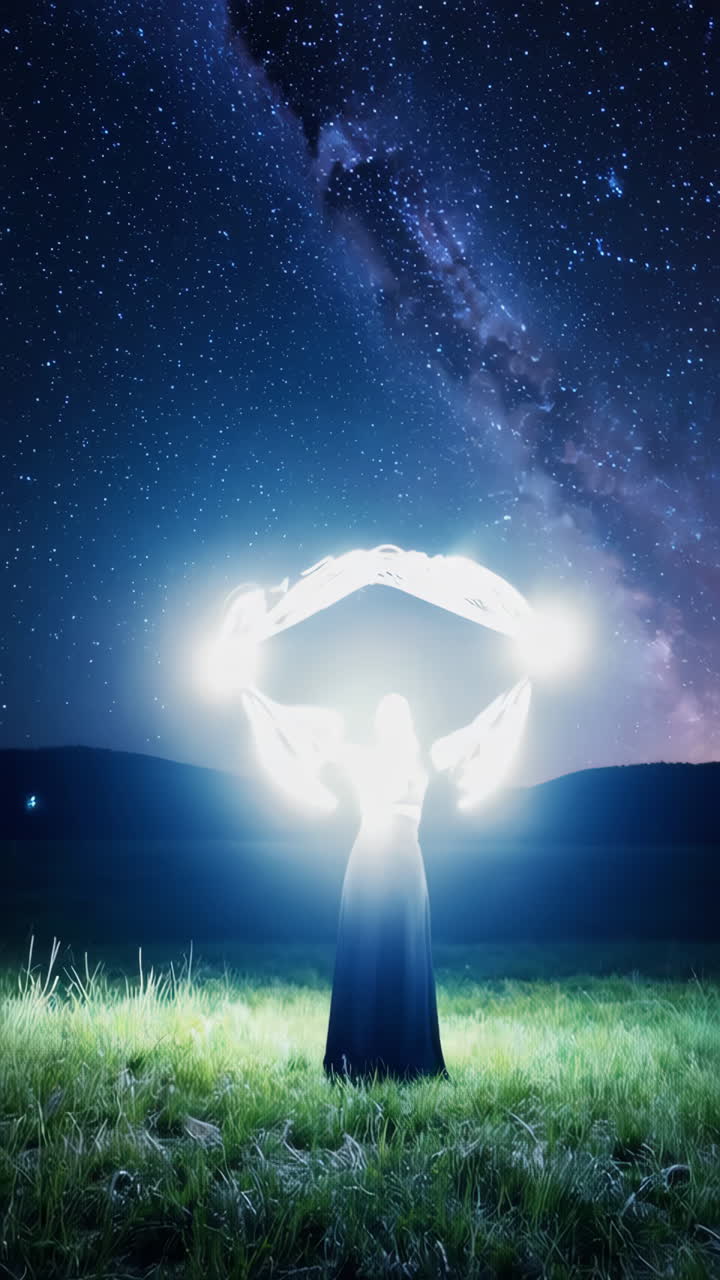 Light Painting Performance Under the Milky Way