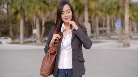 thoughtful attractive young woman