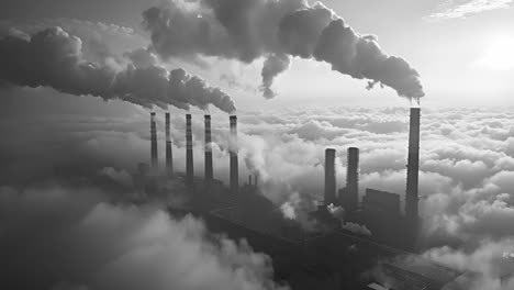 industrial factory emitting smoke into the atmosphere