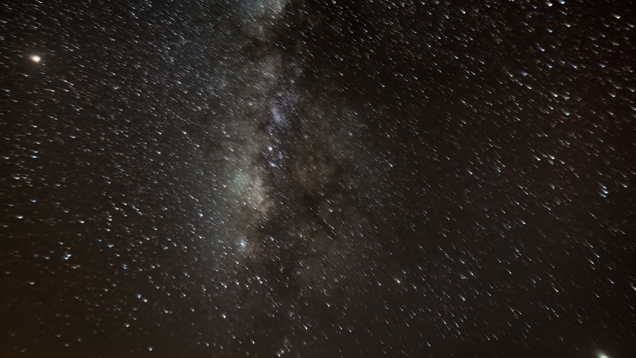 Startrail Time lapse sequence of the milky way at Teide National Park in Tenerife