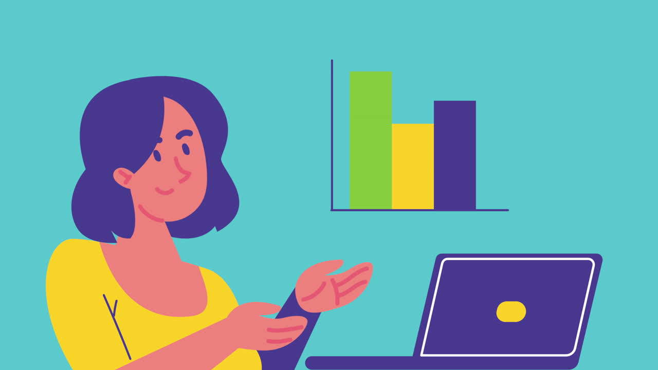 Woman Presenting Data Online
