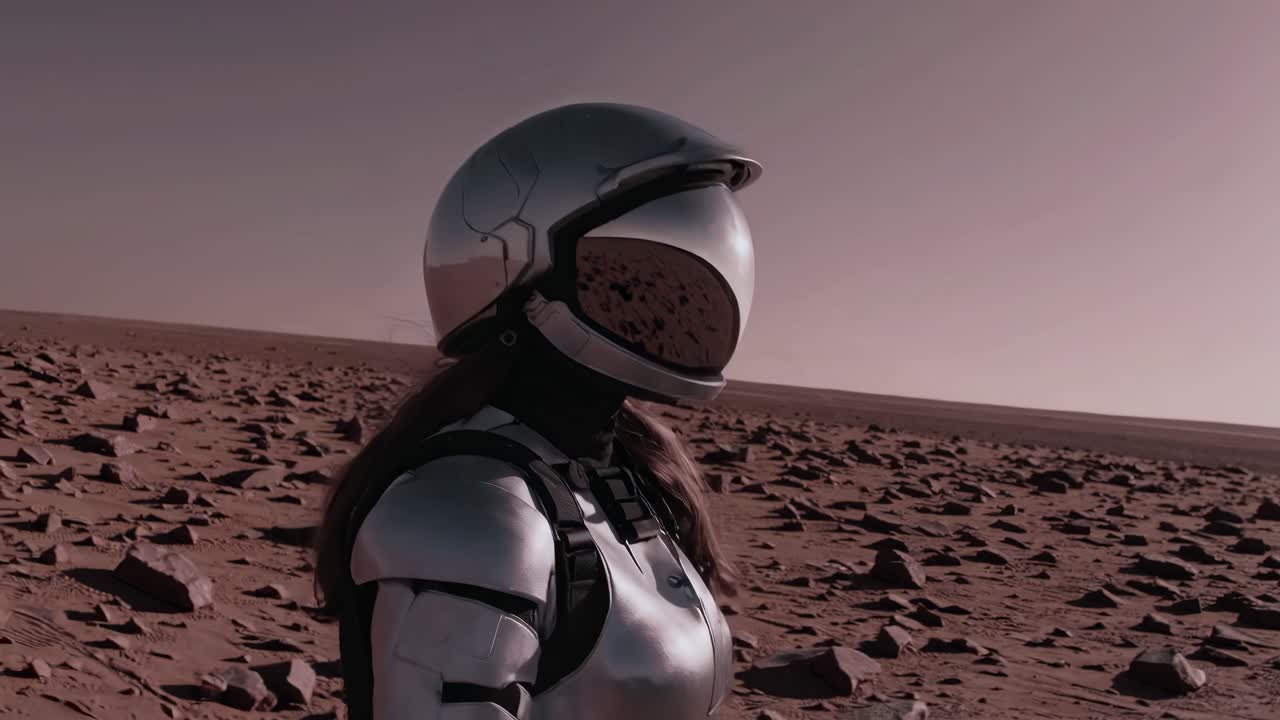 Kvindelig astronaut på Mars