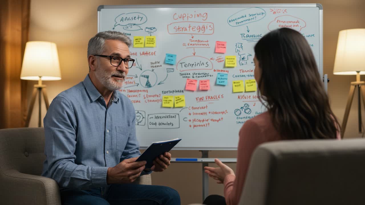 Strategic Discussion on Coping Mechanisms: A Collaborative Session Exploring Anxiety Management and Effective Therapy Techniques