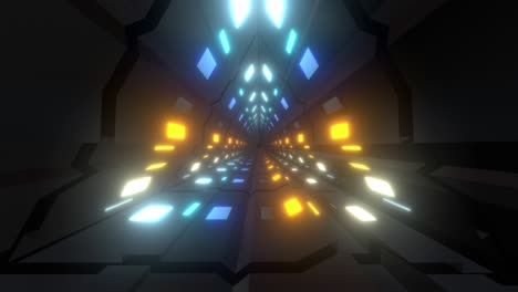 el túnel futurista de neón brillante