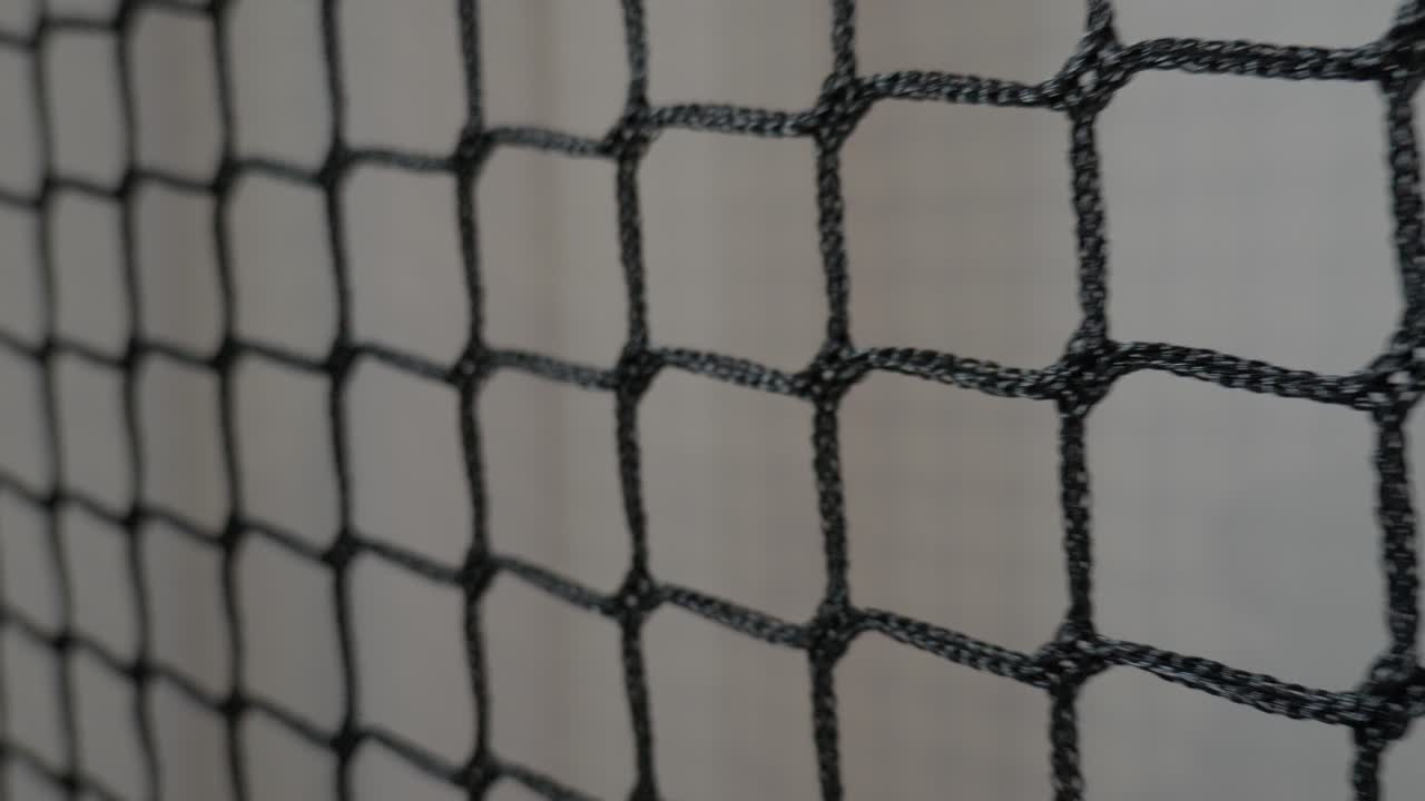 Closeup Of Protective Net At Indoor Playground
