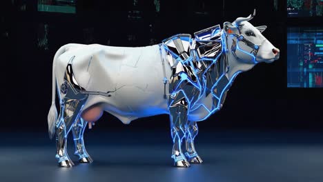 futuristic robotic cow