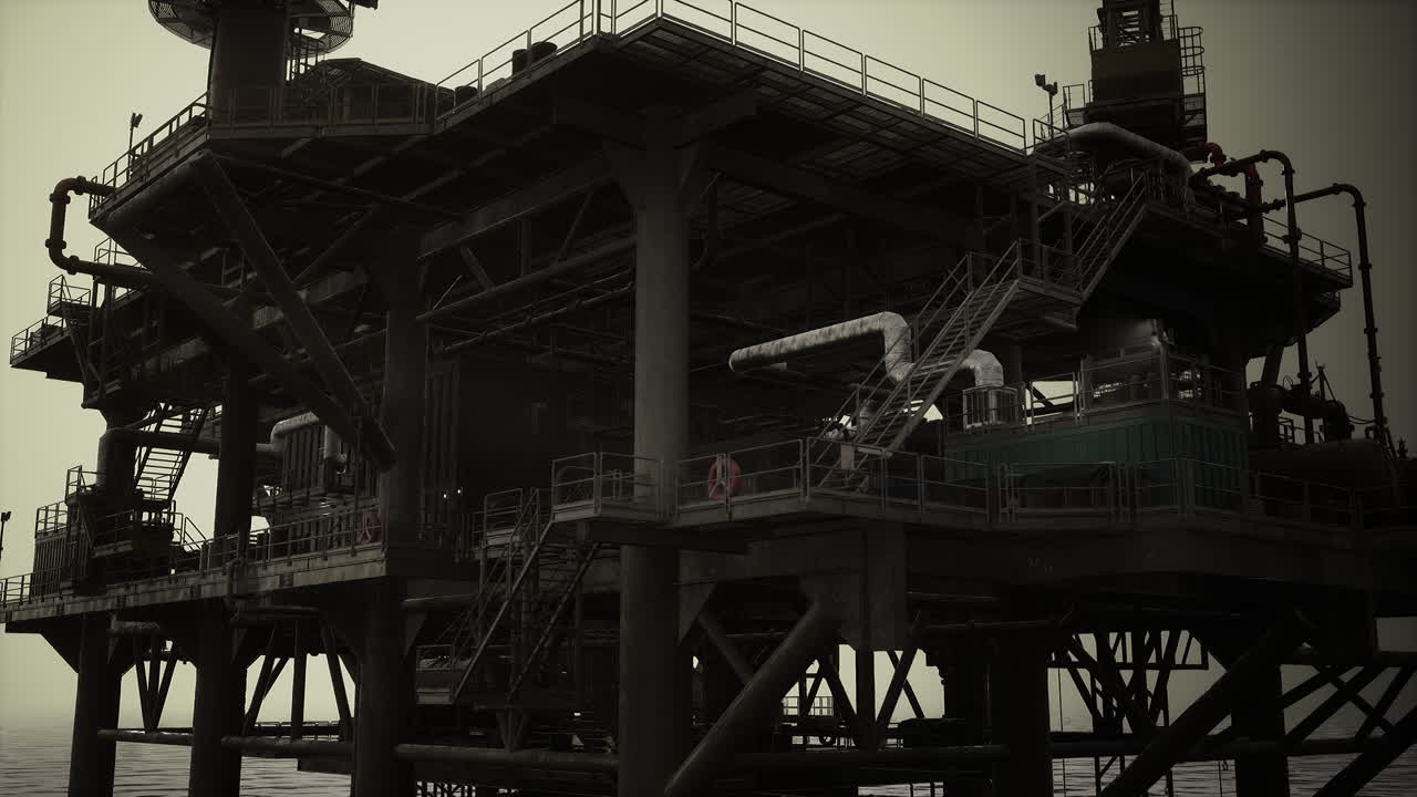 Olierigplatform i havet
