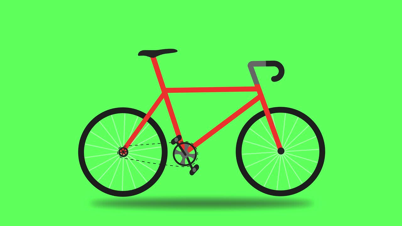 riding a bicycle over a green screen