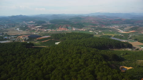 vista panorámica aérea del paisaje tropical rural de ta nang, vietnam