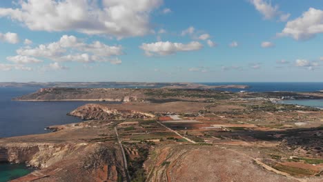 Aerial-drone-video-from-northern-Malta-near-the-Ghajn-Znuber-Tower