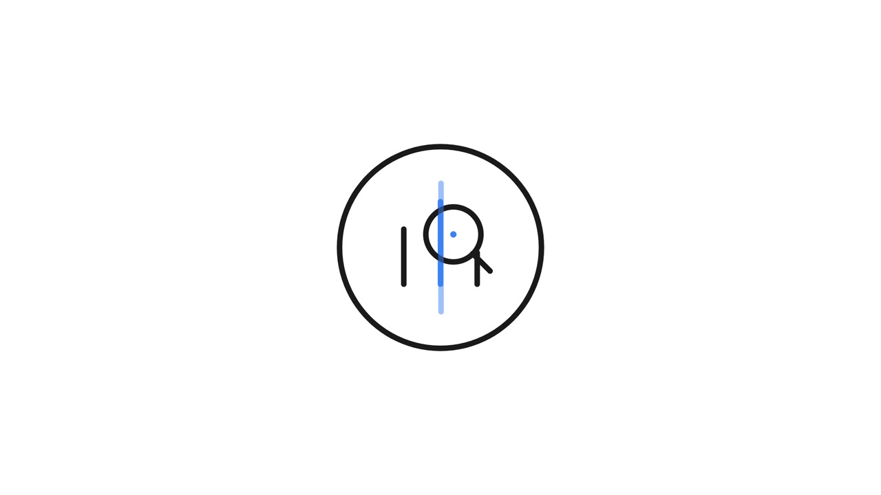 Icona di Ricerca Animata Minimalista con Grafico a Barre in Crescita