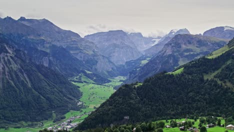 Jungly-bushes-of-Braunwald-Glarnerland-Switzerland-aerial