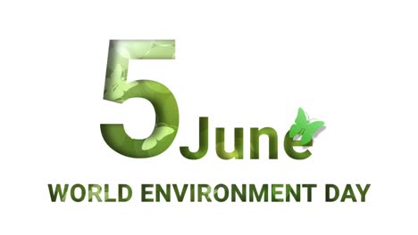 5 de junio día mundial del medio ambiente imágenes de ilustración 3d aisladas en fondo blanco. consept para salvar el medio ambiente, reducir el uso de plástico y vivir un estilo de vida saludable.