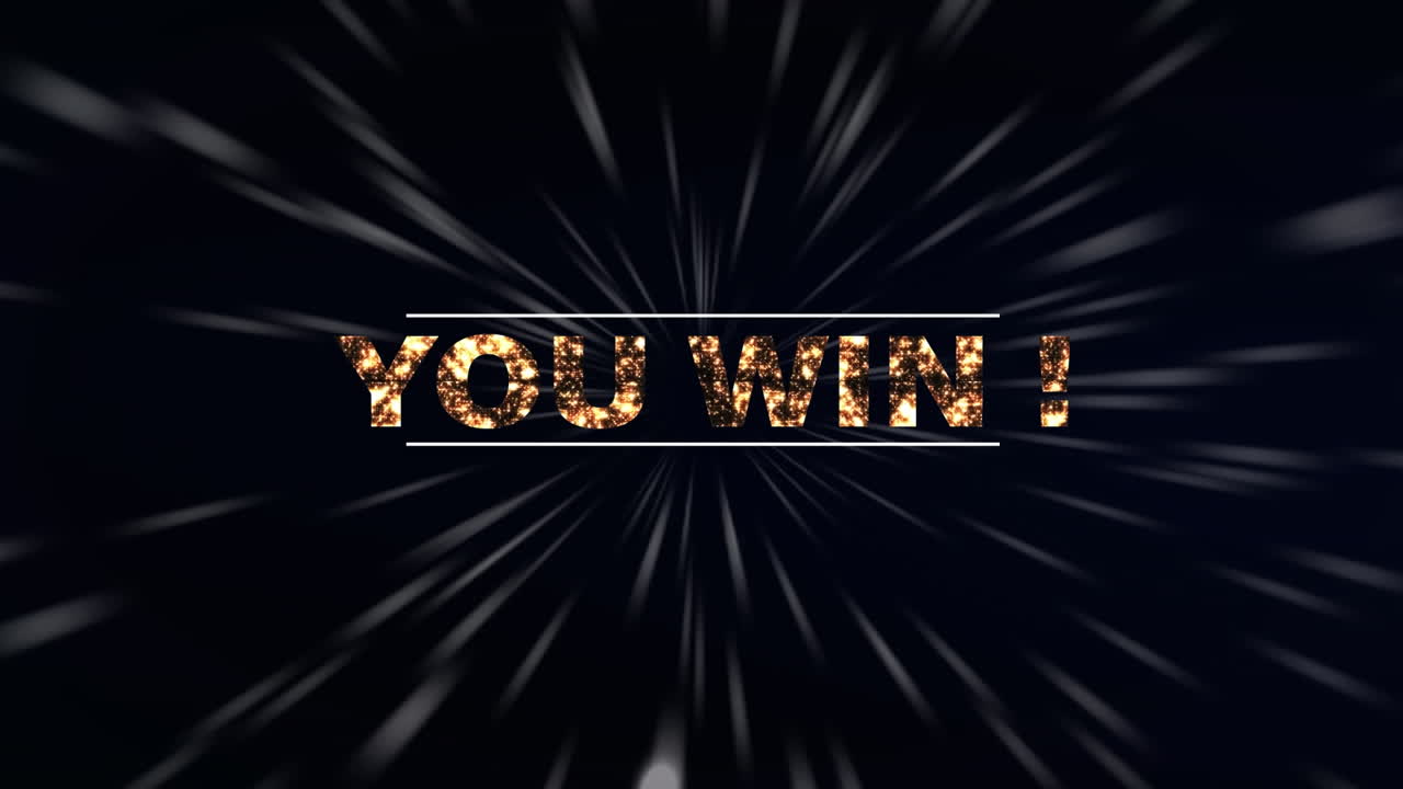 당신이 빛의 트레일을 통해 텍스트를 이기는 애니메이션