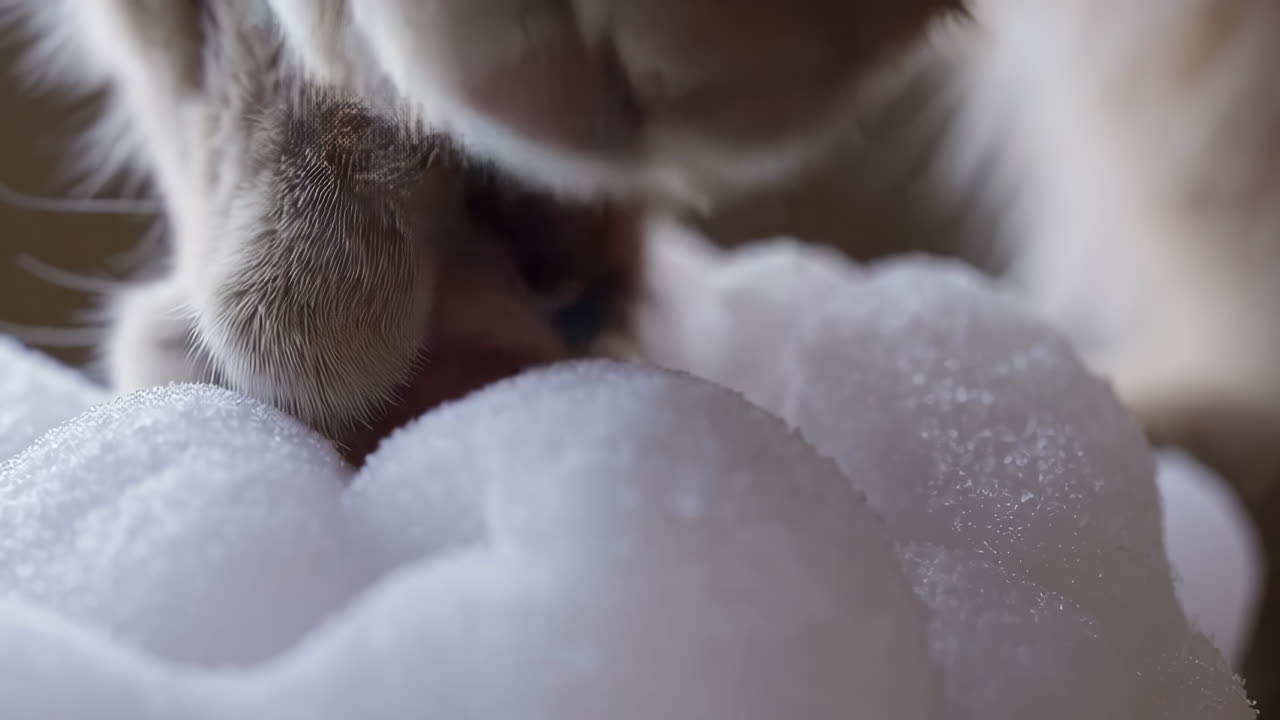 Cat playing with bubbles