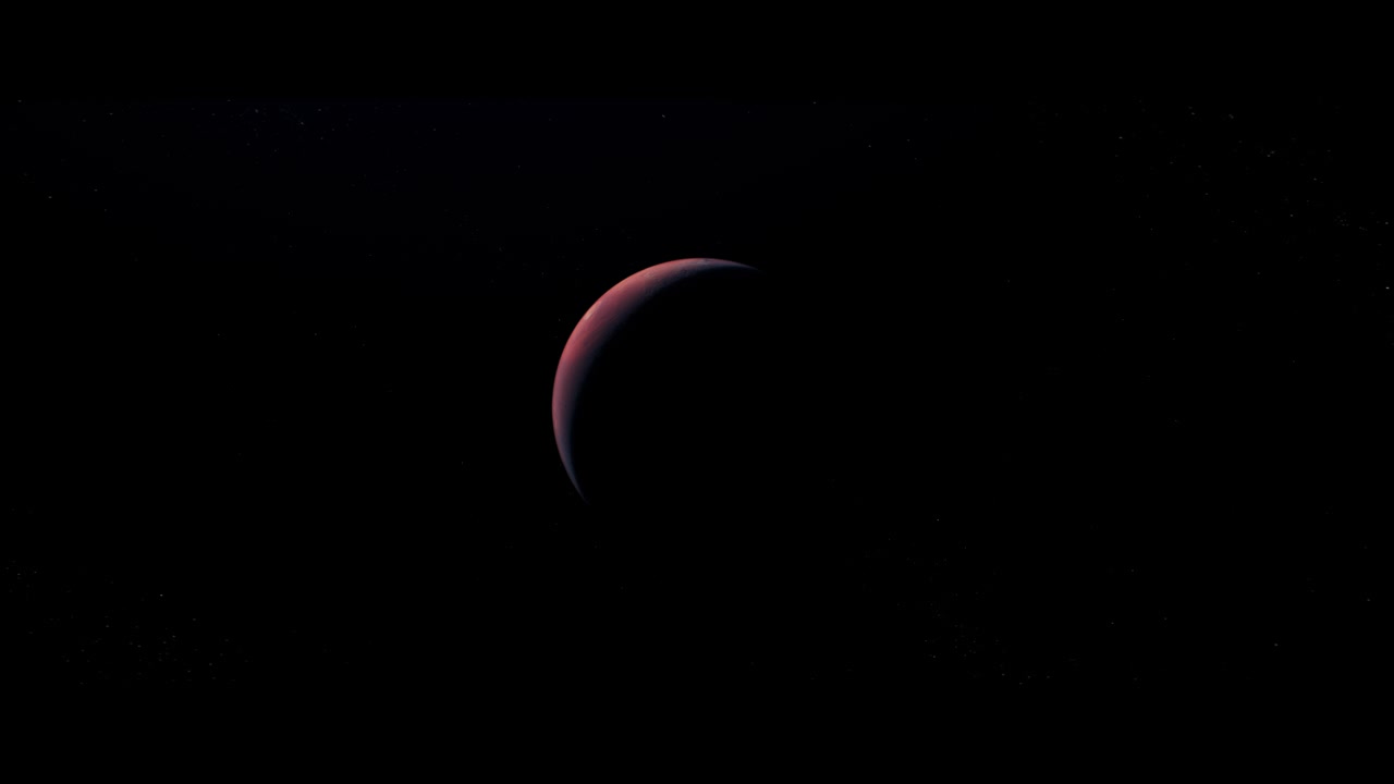 Planet Mars viewed from space