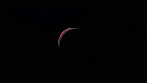 planet mars viewed from space