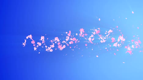 spiral shiny particle of cherry blossoms. sakura pattern. japanese cherry dancing. vortex from pink petals. abstract loop animation.