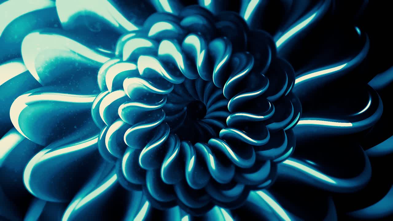 diseño abstracto de flores en espiral azul