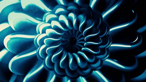 abstract blue spiral flower design