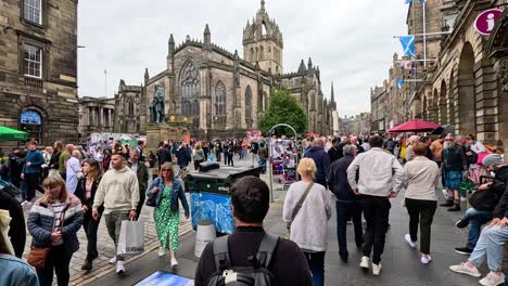 crowds enjoying the festival on cockburn street