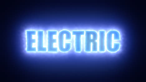 the text electic, surrounded by a powerful cloud of electricity