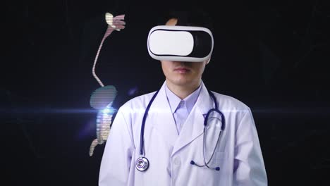 doctor using vr for digestive system visualization