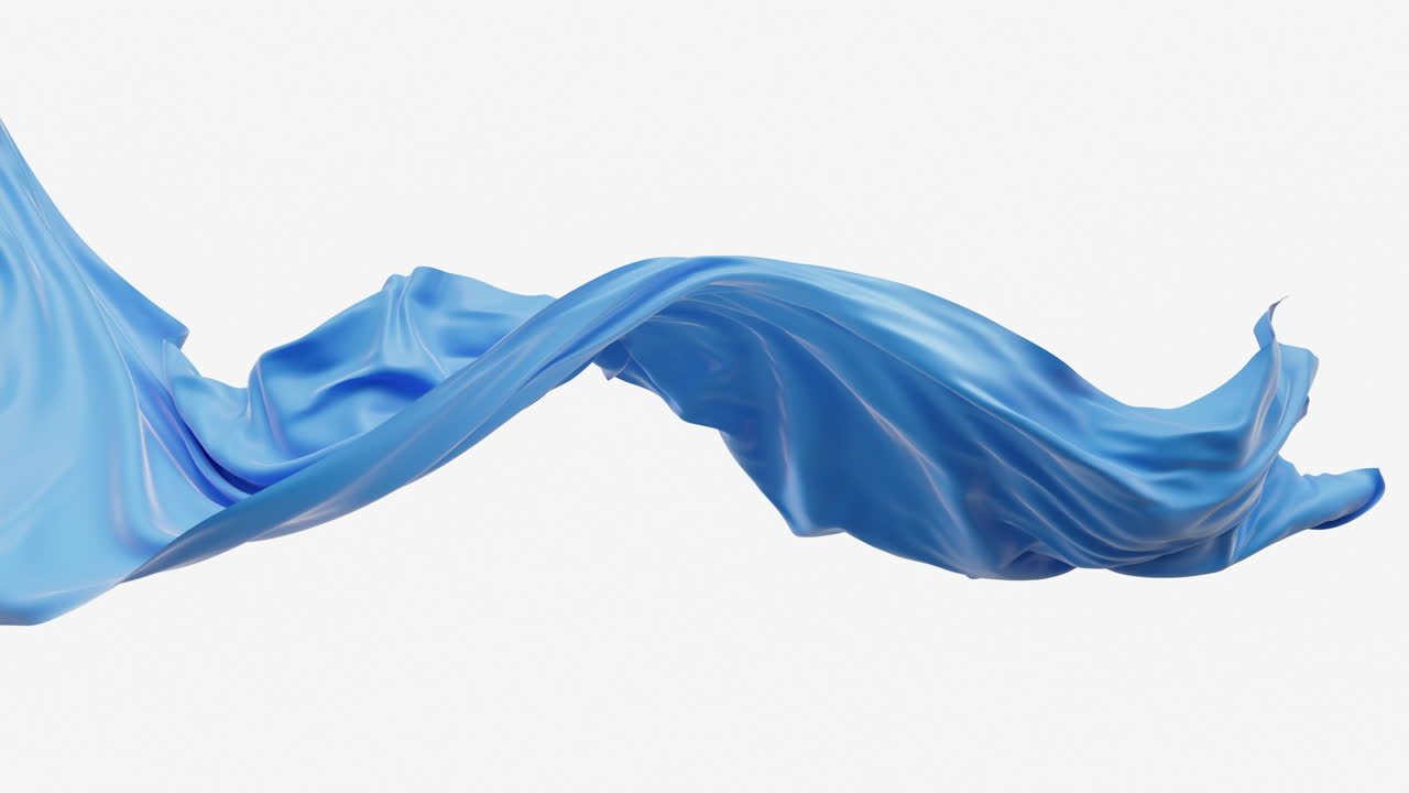 물결이 흐르는 천, 3d 렌더링