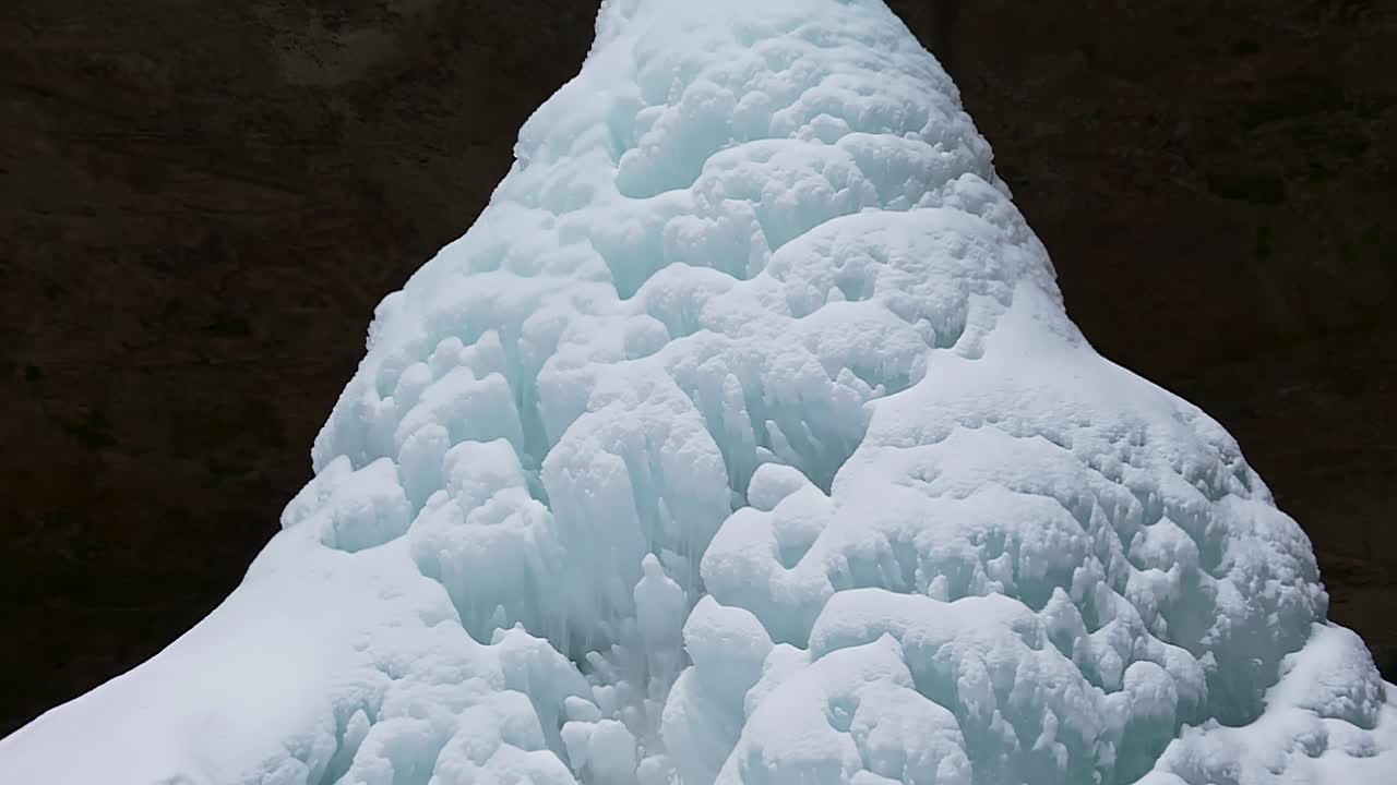Giant Mountain Like Ice Formation At The Ash Cave During Winter, Hocking Hills State Park, South Bloomingville, Ohio