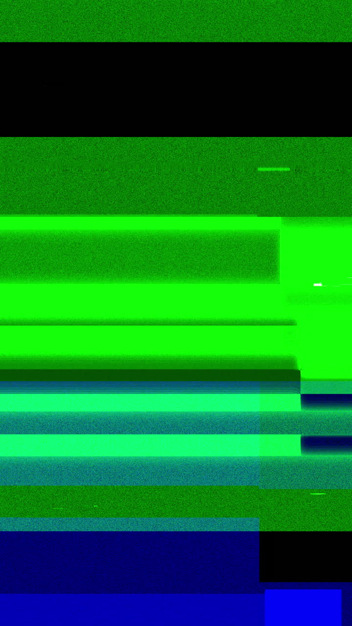 Digital Glitch Effect with Static and Color Bars