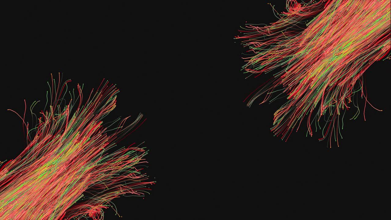 múltiples fibras de neón de colores fondos mágicos de partículas - animación