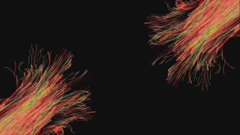 sfondo magico di particelle di fibre multicolori al neon - animazione