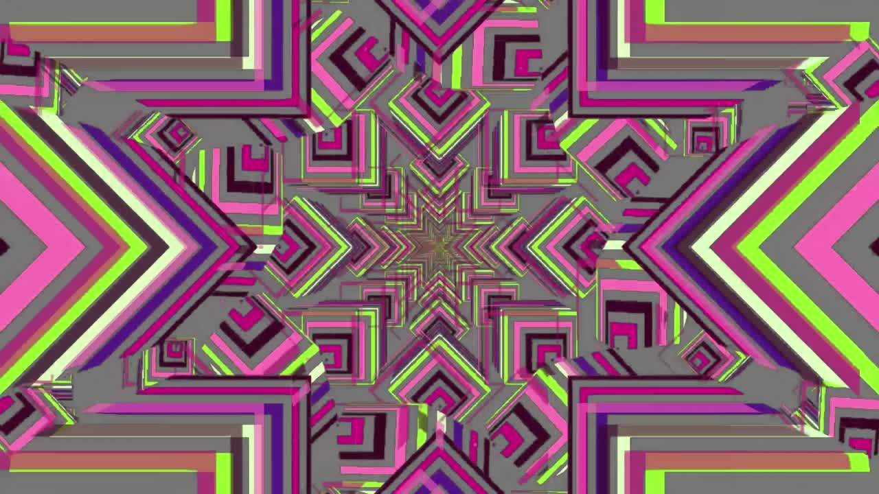 estrellas abstractas de colores que se mueven y giran