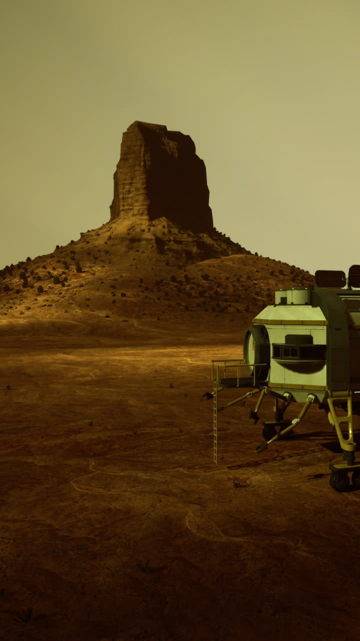 Exploration of the rocky terrain on a distant planet by a lander