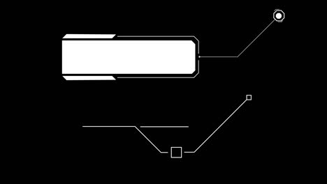 hud callout elements digital technology motion black and white
