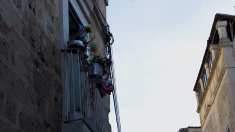 Matera,-Italy-Flower-pot-on-porch