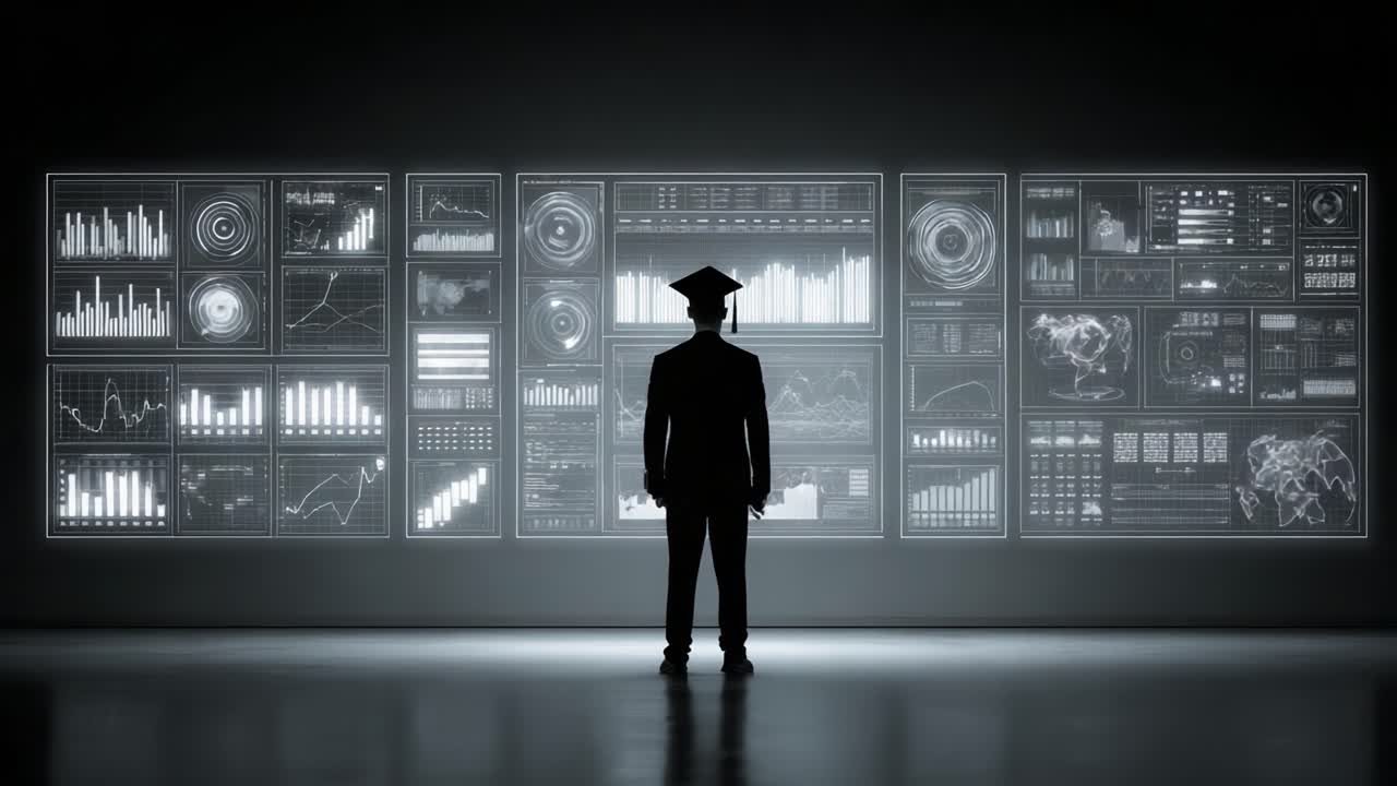 A Grad's Perspective: Analyzing Data and Visualization While Standing Before Complex Dashboards in a Dimly Lit Environment