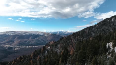 Aerial-Footage-of-a-mountain-in-Romania