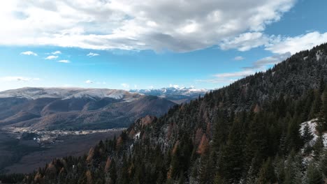 aerial footage of a mountain in romania