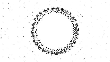 corone rotonde decorazione del telaio dei fiori