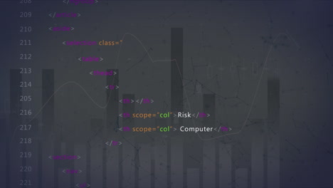 animación del procesamiento de datos sobre un fondo gris