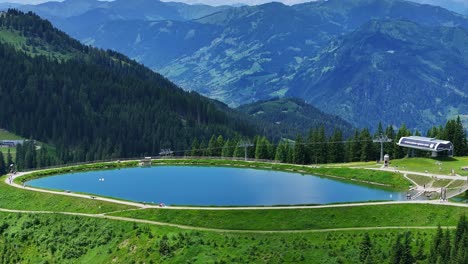 the idyllic view of the water fun pool at gräfenberg, bavaria