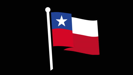 chilean flag celebration fiestas patrias chile graphic waving