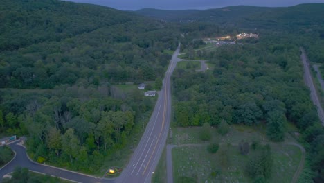 Main-high-way-in-Susquehanna-Pennsylvania-with-historic-Mormon-sites-and-graves-and-a-Motor-Kart-raceway-in-the-background