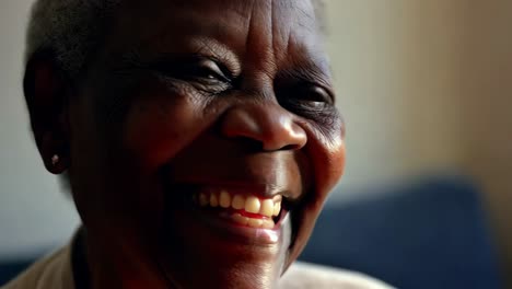 smiling elderly african american woman