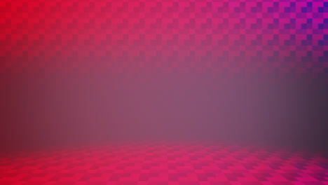 eerie and mysterious 3d room with red and purple checkerboard