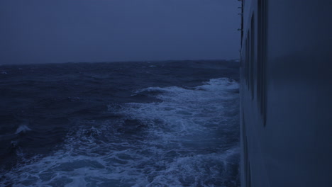 slow motion imagery of crossing the drake passage to antarctica in a storm