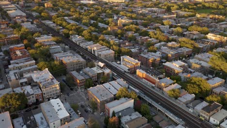 Oktober-Luftdrohnenaufnahmen-Chicago,-Illinois